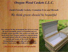 Tablet Screenshot of oregonwoodcaskets.com